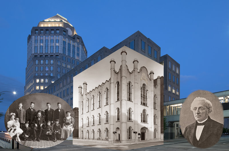 Second Broadway Synagogue, K. K. Bene Israel, 1852-1869.
Digital chromogenic print, J. Miles Wolf © 2018. Historic images courtesy of K.K.
Bene Israel, Rockdale Temple and The Jacob Rader Marcus Center of the American
Jewish Archives.